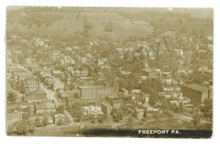Rppc Aerial View Of Freeport Pa Armstrong County Real Photo Postcard
