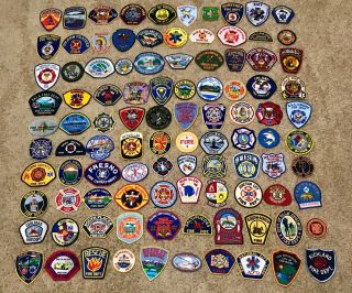 Fire Department/emergency Services Patch (set 8) 100 Patches.