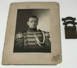 York Ny 23rd Infantry Soldier Cabinet Card With Medal 1900