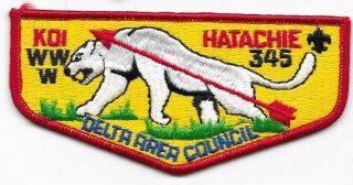 Koi Hatachie Lodge 345 Delta Area Council Flap Boy Scouts Of America Bsa