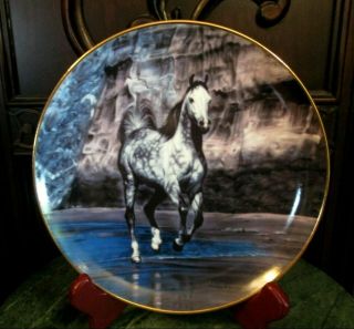 " Proud Heart " Horse Plate Lesley Harrison Spirits 1995 Danbury Euc