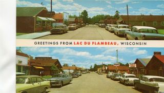 Wi Wisconsin Lac Du Flambeau / Business District / 1950s