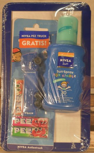 Nivea Pez Truck With Sunscreen Still In Package Very Rare Still Together