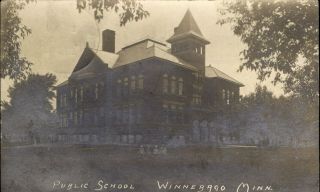 Rppc Public School Winnebago Minnesota Mn Mailed 1907