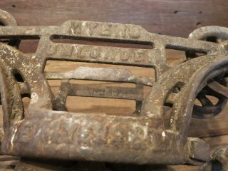 Antique Vintage Cast Iron Myers Hay Trolley Pat 1903 Farm Barn - Pulley Carrier 2