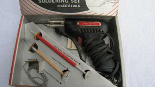 Vintage WELLER SOLDERING KIT MODEL 8100K Complete with Box 4