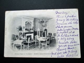 Riviera Palace Hotel,  Un Salon,  Monte Carlo,  Monaco - Pc Sent By Guest (1900s)