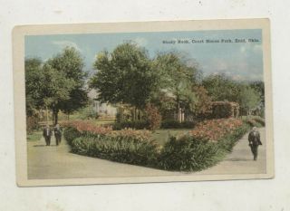 1920s Court House Park,  Enid,  Oklahoma Postcard