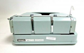 Vintage Paillard Hermes 3000 Portable Typewriter W/ Case 8