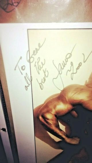 AUTOGRAPHED TO GENE MOZEE EDITOR FOR MUSCLE MAG.  VINTAGE BODY BUILDER 2