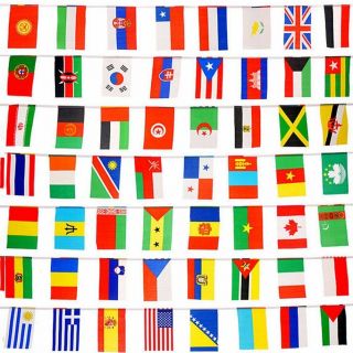 Buytra 100 Countries Flags 82ft International Flags Bunting Banner For Party And
