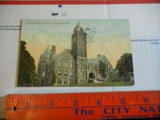 Delaware Ohio Owu Gray Chapel Tower Postcard Hall University Wesleyan College