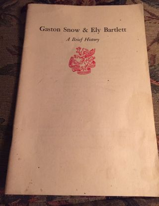 Gaston Snow & Eli Bartlett Former Large Boston Law Firm 1979 Ill Historical Book