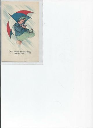 Unsigned Artist Twelvetrees Patriotic Postcard,  1917