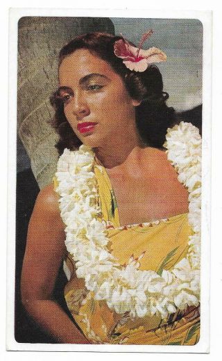 Vintage Hawaii Chrome Postcard United Airlines Island Maiden California Travel