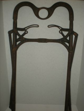 Antique Cast Iron Nellis Hay Fork 1868 For Trolley Pulley Very Rare 4 Lever