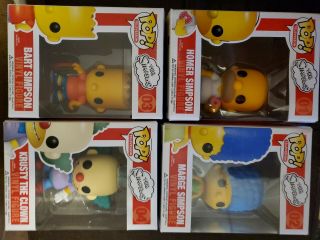 Funko POP The Simpsons Full Set Homer 1 Marge 2 Bart 3 Krusty 4 2