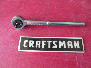 Vintage Craftsman Usa 3/8 " Drive Tri Wing Round Head Ratchet - Vn - 43175 Satin