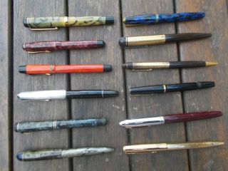 Assorted Pens - Parker,  Aurora,  Soennecken,  Wahl - Eversharp