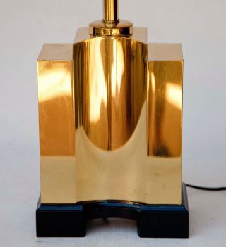 Frederick Cooper Brass Table Lamp w/ Shade DECO STYLE Mid Century Modern 7