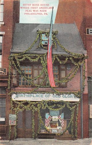 C22 - 7349,  Betsy Ross House,  Philadelphia,  Pa. ,  Postcard.
