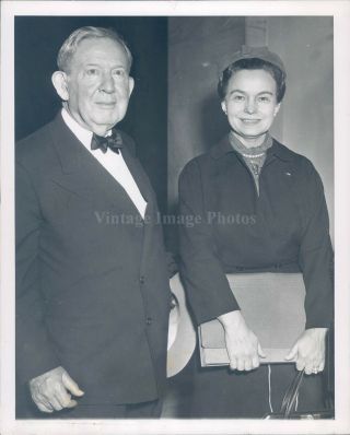 1953 Photo Oveta Culp Hobby William Wife Wa Inaugural Activities Man 7x9