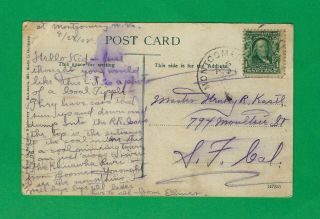 Montgomery,  WV,  postcard view of BOOMER COAL TIPPLE Aug 1908,  with faults 2
