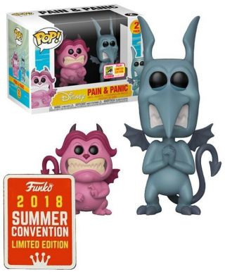 Funko Pop Hercules Pain & Panic Disney Sdcc 2018 Limited Edition In Protector