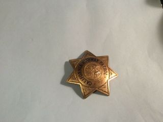 Vintage Chp California Highway Patrol Badge Obsolete Antique