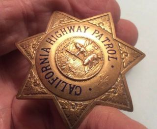 Vintage CHP California Highway Patrol Badge Obsolete Antique 3