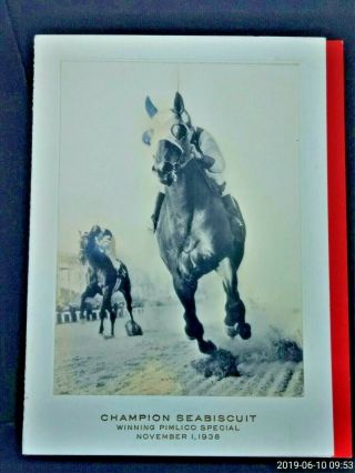 Vintage Photo Christmas Card,  CHAMPION SEABISCUIt WINNING PIMLICO SPECIAL ; 2