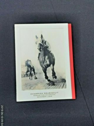 Vintage Photo Christmas Card,  CHAMPION SEABISCUIt WINNING PIMLICO SPECIAL ; 7
