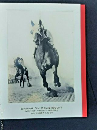 Vintage Photo Christmas Card,  CHAMPION SEABISCUIt WINNING PIMLICO SPECIAL ; 8