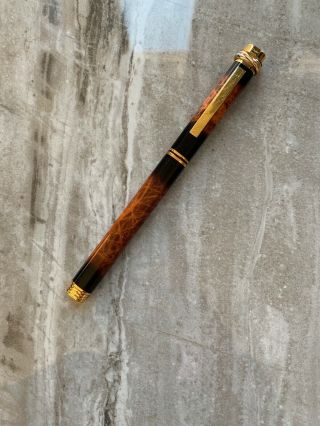 Authentic Cartier Ballpoint Pen Only 24k Gold Lacquer