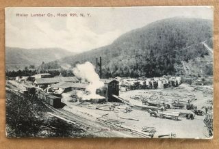Vintage Postcard - Risley Lumber Co,  Rock Rift,  Delaware Co,  Ny 1909