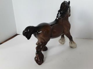 Royal Doulton Beswick Horse Brown Gloss - Cantering Shire Retired 1989