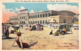 Postcard The Dance Casino At Mission Beach In San Diego,  California 113493