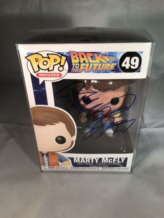 Funko Pop Marty Mcfly 49 Back To The Future Michael J Fox Signed