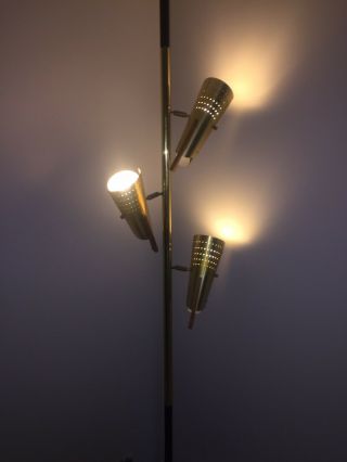 Stiffel Mid - Century Modern Atomic Pole Lamp By Raymond Loewy