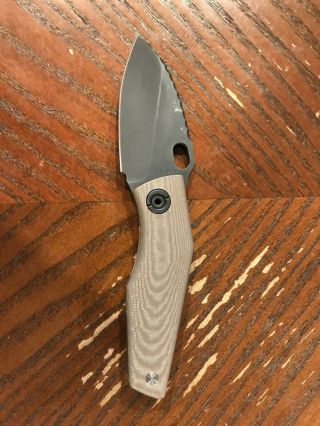 Strider Sj75 Baby Huey Tan G - 10 Dlc Blade Titanium Folding Knife