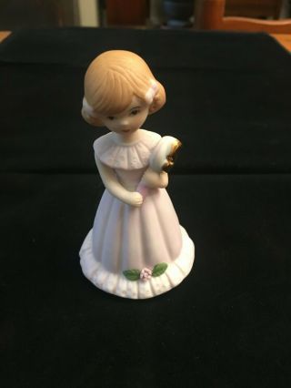 Enesco Birthday Growing Up Girls 5 Year Old Figurine 1982