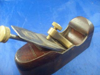 Small stunning iron bodied infill smoothing plane,  Norris style adjuster 4