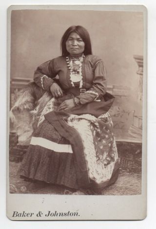 1886 Baker & Johnston Photo Of Daughter Of Geronimo " Tozey " Chiricahua Apache