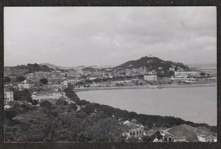 1940,  S Macau China Hong Kong Real Photo Postcard Guia Hill Lighthouse Distant