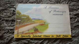 Australian Old Postcard View Folder.  From The 1950s Horsham Victoria