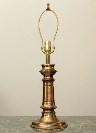 Mid Century Vintage Hollywood Regency Brass Table Lamp by Stiffel 3