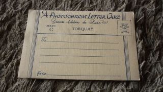 Australian Old Postcard View Folder.  From The 1950s Torquay England