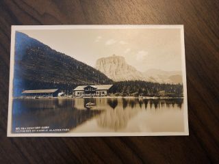Azo Rppc Postcard - Glacier National Park - Gunsight Camp - Lodge Mtn - - Marble No.  784
