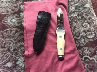 Ag Russell 1977 Sting Boot Dagger Knife White Micarta Handle Solingen Germany