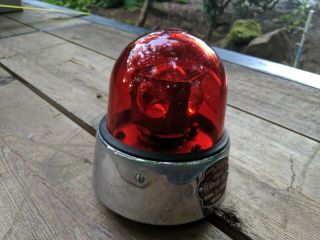 VINTAGE FEDERAL SIGN & SIGNAL JUNIOR BEACON RAY,  Model 15 - S Red Glass 3